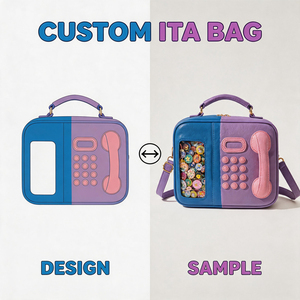 Sac Ita personnalisé pour femmes, style vintage, avec doublure douce à carreaux, sangle détachable et porte-badges personnalisable, vente en gros - Product Image 3