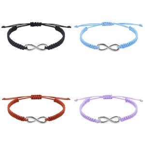 Wholesale <b>Infinity</b> Symbol Woven Friendship <b>Bracelet</b> Adjustable Braided Rope Number <b>Bracelets</b> for Couple Friends - Product Image 1