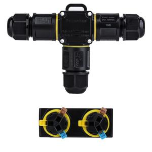 3-adriger IP68 wasserdichter Schnellverbinder 24A Nylon T-Typ 1 2 ohne Schrauben für Außen-LED-Beleuchtung, Solar und Industrie - Product Image 3