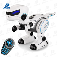 Dinosaurio de Control Remoto, Robot RC Inteligente Programable, Juguete de Tiranosaurio Rex para Niños, Camina, Baila, Rugido, Robots Dinosaurio con Luces LED