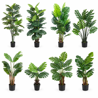 Grande plante artificielle Monstera, fausse verdure tropicale, feuilles réalistes, pour intérieur et extérieur, approvisionnement commercial en gros
