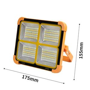 Đèn LED sạc lại IP65, Đèn pha năng lượng mặt trời LED 300 watt, Thích hợp cho sân vườn, cắm trại ngoài trời, quầy hàng chợ đêm và các loại đèn ABS khác - Product Image 6