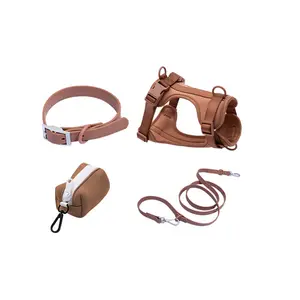 Wholesale Hot Selling Factory price Custom Logo Soft Waterproof PVC Dog Collar And Leash 3M Harness Hunting Set