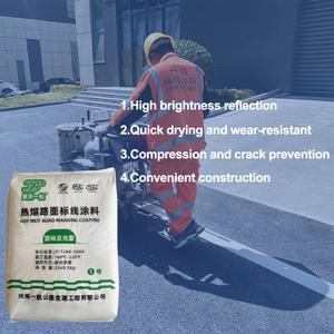 Vente chaude d'usine Protection de l'environnement 10% perles de verre prémélangées <span class=keywords><strong>peinture</strong></span> de route thermoplastique antidérapante pour les routes urbaines - Product Image 3