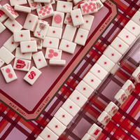 Jeu de Mahjong de Luxe Wild Mare Desert Rose, 160 Tuiles, Collection Designer Faite à la Main en Acrylique pour Jeux d'Échecs de Vacances