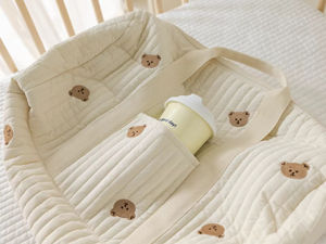 <span class=keywords><strong>Sac</strong></span> à bandoulière unique imperméable de grande taille pour maman, couleur crème, multi-usages, fermeture éclair, broderie, imprimé animal, pour couches de bébé - Product Image 3