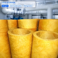Isolation de tuyaux en laine de roche pour entrepôt frigorifique, densité 80 kg/m³, section de laine minérale anti-condensation pour tuyaux de réfrigération