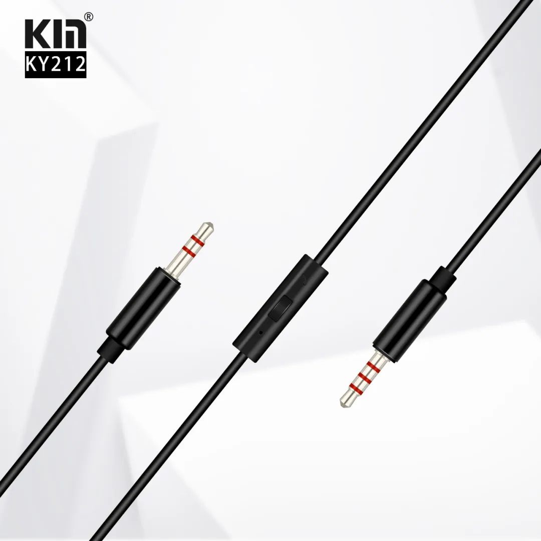 Kin Nhà Máy Ky212 Cáp Âm Thanh 3.5Mm Dòng Điều Khiển Với Microphone Xe Gắn AUX Nam Để Nam Ghi Âm Hộp Cáp Với Tốt sou