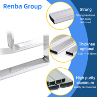 Barre d'espacement en aluminium pliable de 8.5mm de soudure à haute fréquence en gros épaisseur personnalisable pour accessoires de porte et fenêtre