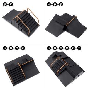 Kit d'entraînement ultime pour enfants et adultes - Kit de <span class=keywords><strong>skatepark</strong></span> DIY avec rampe et planche en plastique - Cadeau - Product Image 3