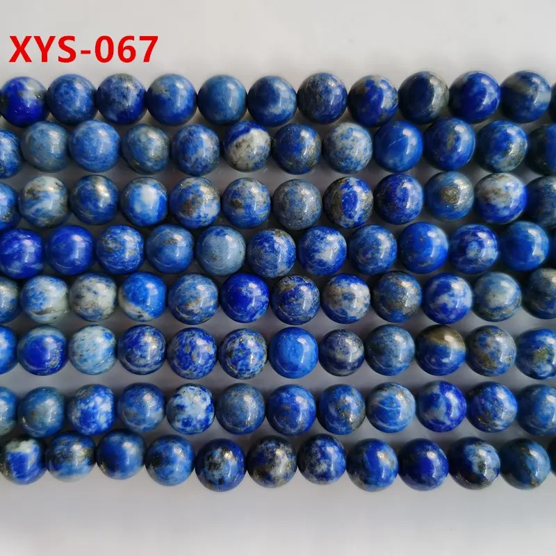8mm Natural Color Genuine Blue Lapis Lazuli Real Gemstone Loose Beads for Necklace Jewelry Making