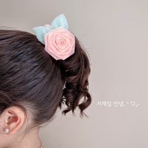 Nuevo lazo para el cabello infantil de gasa con estampado floral, lazo para el cabello de satén para padres e hijos, diadema - Product Image 2