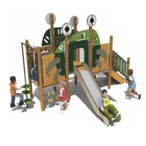 Yeni tasarım ucuz fiyat ahşap slayt eğlenceli oyun alanı seti oyun alanı açık ahşap Playhouse seti - Product Image 2