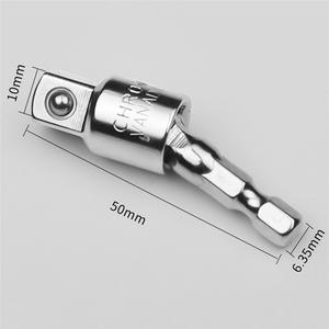 Adaptateur de connexion de douille électrique pour tournevis pneumatique 1/4 3/8 1/2, tige d'extension de douille à tête carrée rotative à 360 degrés - Product Image 2