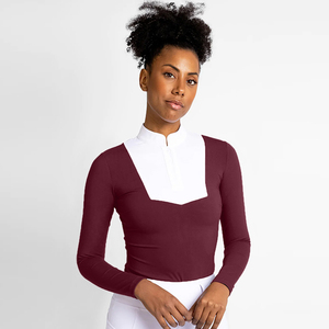 Camisa de Concurso Hípico de Nuevo Estilo para Mujer, Top Transpirable de Malla con Mangas Largas para Montar a Caballo - Product Image 5
