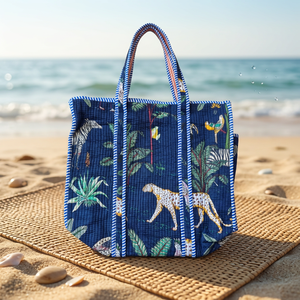 Nouveau sac fourre-tout matelassé de luxe fait main couleur unie avec fermeture éclair grande capacité durable été automne hiver plage - Product Image 3