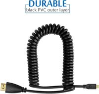 Câble Micro USB vers Micro USB spiralé mâle-mâle haute vitesse 1M