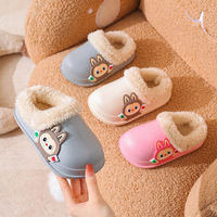 Nouvelles pantoufles pour enfants en tissu Rabu, mignonnes, antidérapantes, pour filles, automne-hiver, à bout détachable et lavable, en EVA, modèle parent-enfant
