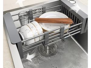 Fregadero de Cocina de Acero Inoxidable 304, Fregadero Estampado de Gran Tamaño con un Solo Tazón, Lavabo para Lavar Platos y Manos - Product Image 3