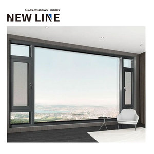 กระจกนิรภัยสองชั้นแบบปรับได้หน้าต่างบานเลื่อนเอียงเข้าด้านในด้านนอกสำหรับบ้านอลูมิเนียมอัลลอยด์ปรับอุณหภูมิได้ตามแนวนอน - Product Image 4