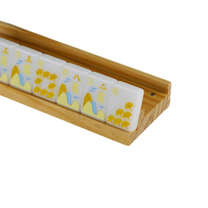 <span class=keywords><strong>Gioco</strong></span> di Mahjong Americano <span class=keywords><strong>da</strong></span> <span class=keywords><strong>Tavolo</strong></span> 20 Pollici con Supporto in Legno Naturale e Spingitori Magnetici - Product Image 4