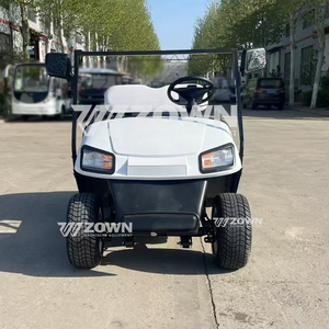 Carrito de Golf Simple de 2 Plazas sin Techo, Faros Brillantes, Asientos Acolchados Confortables para Patrullaje de Propiedades y Villas - Product Image 6