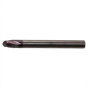 Fraise à queue en carbure monobloc Ttake Ta1433, revêtement TiAlN, hélice 30 degrés, bout sphérique, 2 dents, queue allongée - Product Image 2