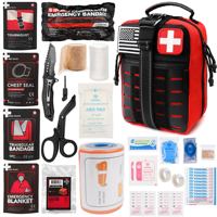 Kit de survie tactique pour traumatismes, trousse de premiers secours d'urgence, pochette médicale IFAK Molle, trousse de premiers secours de survie avec garrot et bandage