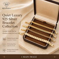 Ensemble de bracelets chaîne cubaine en argent sterling 925 moderne, bijoux géométriques minimalistes unisexes pour accessoires de mode en gros
