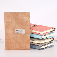 Cuaderno Creativo de Cuero PU con Candado de Combinación, Diario A5, Libreta de Bocetos, Agenda Diaria con Portaplumas y Ranuras para Tarjetas