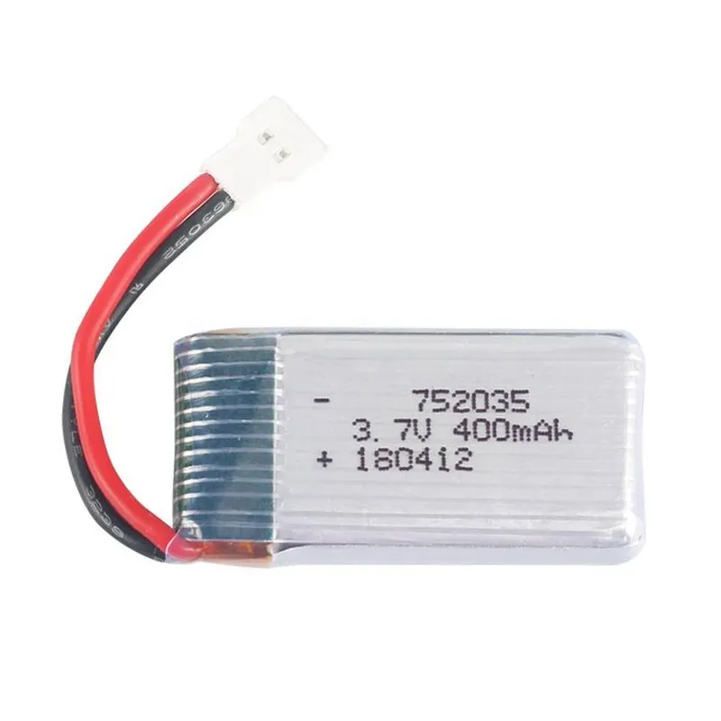 New Production In Stocks 20C rate 752035 3.7v 400mah lipo Drone battery For Hubsan X4 H107/H107D Syma X51