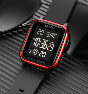 Montre de sport numérique <span class=keywords><strong>SKMEI</strong></span> <span class=keywords><strong>1858</strong></span> pour homme - Étanche 5 ATM avec alarme et mouvement électronique - Droits d'emballage exclusifs - Product Image 3