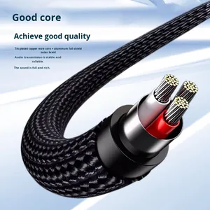 Câble audio mâle 3.5mm avec gaine en PVC pour téléphones mobiles ordinateurs amplificateurs mélangeurs ordinateurs portables et connexions de guitare - Product Image 2