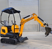 Mini-excavatrice domestique de 0,8 tonne avec moteur haute performance de 7,6 kW pour petits travaux de terrassement municipaux, livraison gratuite