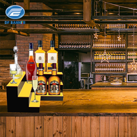 Présentoir de bouteilles de liqueur, en acrylique, à 3 niveaux, présentoir de vin pour Bar, pour fête à domicile