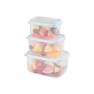 3Pcs Set Haute Pénétration Pp Plastique Bac Transparent De Stockage De Qualité Alimentaire Boîte Scellée Réfrigérateur Bac À Légumes En Gros - Product Image 1