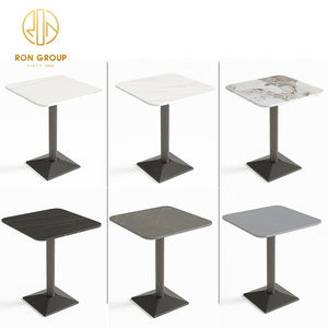 कस्टम वर्ग कॉफी दुकान आधुनिक फास्ट फूड टेबल टॉप राउंड वाणिज्यिक कैफे संगमरमर रेस्तरां फर्नीचर तालिका कैफेटेरिया के लिए - Product Image 3