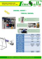 Palans électriques LINO SELLA 500 kg avec câble en fer/métal de 7 mm, nouvelle construction, vitesse de levage de 28 m/min, force de rupture de 31 kN, garantie d'un an