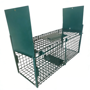 Double Door Humane Live Animal <strong>Trap</strong> Cage - <strong>Collapsible</strong> Metal Mouse/Rat <strong>Trap</strong> for Small Animals, No Kill &amp; Foldable Design - Product Image 1