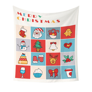 Novo Pano de Fundo de Natal 2022 Estilo Coreano com Padrão Geométrico Abstrato Lavável à Máquina para Decoração de Casa e Parede - Product Image 1