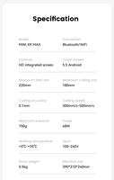 Macchina da Taglio per Pellicole Idrogel TPU ad Alta Precisione 0,082mm, per Adesivi Posteriori Smartphone, Larghezza Massima 180mm, Controllo WiFi e BT via App
