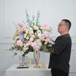 Boules de fleurs artificielles en soie pour mariage, vente en gros, pour la décoration des centres de table de mariage - Product Image 3