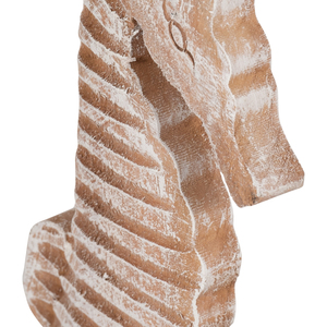 Scultura di Cavalluccio Marino in Legno 12 Pollici con Finitura Anticata, Ornamento Decorativo per la Casa - Product Image 5
