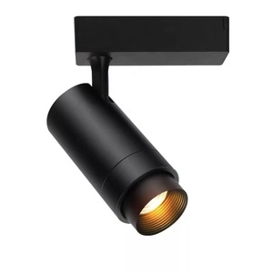 ไฟติดตามแบบ LED สีดำ 6000K แสงเดย์ไลท์ ป้องกันน้ำ IP20 วัสดุพลาสติก สำหรับร้านค้าปลีก อายุการใช้งาน 30000 ชั่วโมง ใช้ไฟ AC 220V CRI90 ปรับความสว่างได้ - Product Image 1