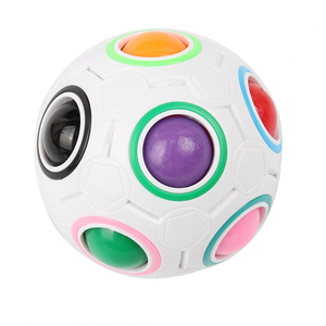 Đồ Chơi Chống Căng Thẳng Mới Lạ Quả Bóng Cầu Vồng Màu Trắng Kỳ Diệu Đồ Chơi Xếp Hình Giảm Căng Thẳng 12 Lỗ Bằng Nhựa Cho Trẻ Em - Product Image 1