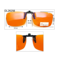 Gafas con Clip de Metal Negro Anti-Luz Azul para Miopía, Lentes Plegables Ligeras para Conducir, Compatibles con la Mayoría de las Monturas de Gafas