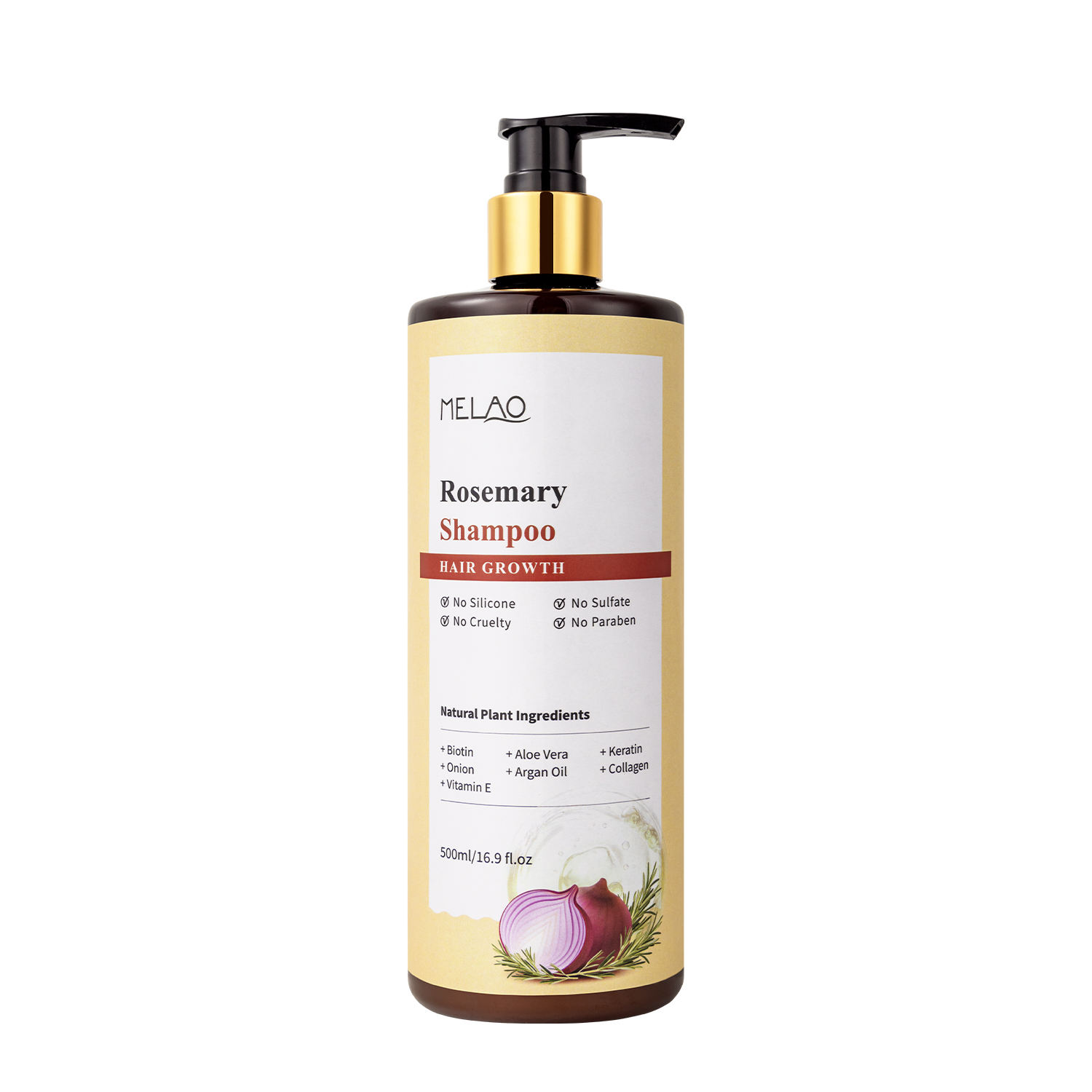 แชมพูบำรุงผม 500 มล. โรสแมรี่+หัวหอม+ไบโอติน