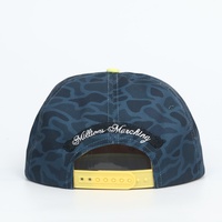 5-paneels custom camouflage patroon geborduurde logo distressed wedding snapback cap