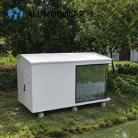 Casa Prefabbricata Modulare in Alluminio Bianco a Un Piano, Casa Vacanze Chiavi in Mano Completamente Arredata, Alloggio Turistico per Resort e Campeggi