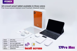 Nueva Llegada, Tableta PC Empresarial ATOUCH Brand <span class=keywords><strong>17</strong></span> Pro Max de 10.1 Pulgadas, Android 16, Compatible con Doble Tarjeta SIM, Red 5G - Product Image 2
